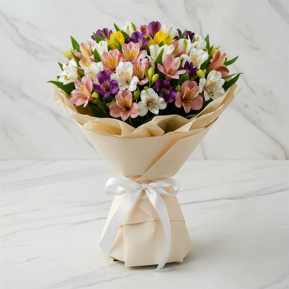 Букет цветов из: Альстромерии в Петровское