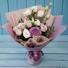 Букет цветов из:  Розы и Лизиантусы #REPLACE_PRED# Петровское