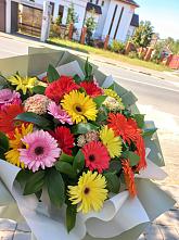 Букет цветов из:  Герберы #REPLACE_PRED# Петровское