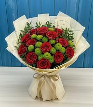 Букет цветов из:  Розы и Хризантемы в Петровское