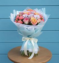 Букет цветов из:  Хризантемы и Розы #REPLACE_PRED# Петровское