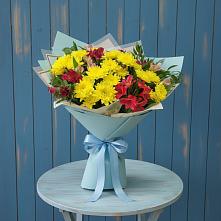 Букет цветов из:  Альстромерии и Хризантемы в Петровское
